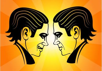Faces Facing - Free vector #157271